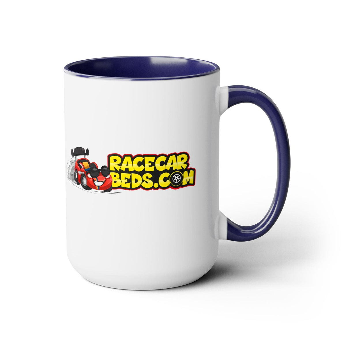 Race Car Beds Two-Tone Coffee Mug, 15oz
