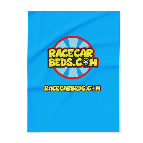 Race Car Beds Arctic Fleece Blanket – Soft Throw for Kids, Car Lovers & Race Day Decor, Blue