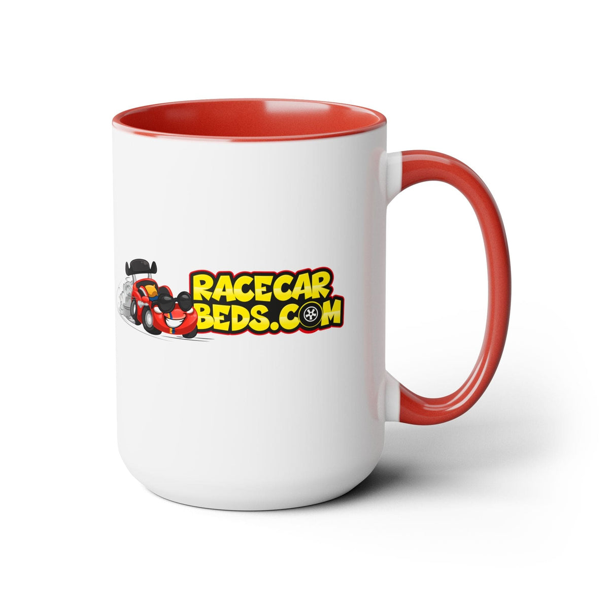 Race Car Beds Two-Tone Coffee Mug, 15oz