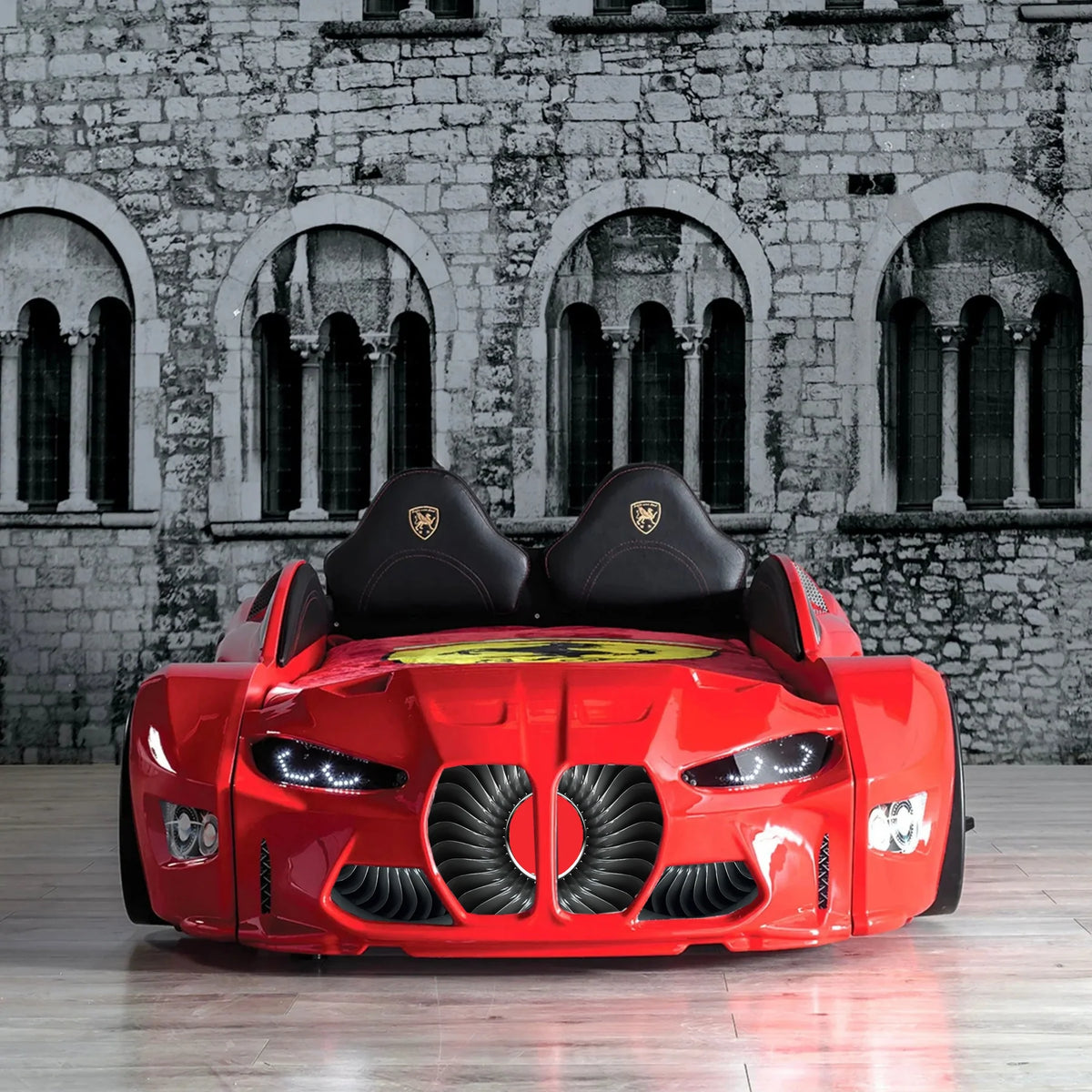 GTXR Super Twin Race Car Bed with LED Lights & Sound Effects Race Car Beds Race Car Beds