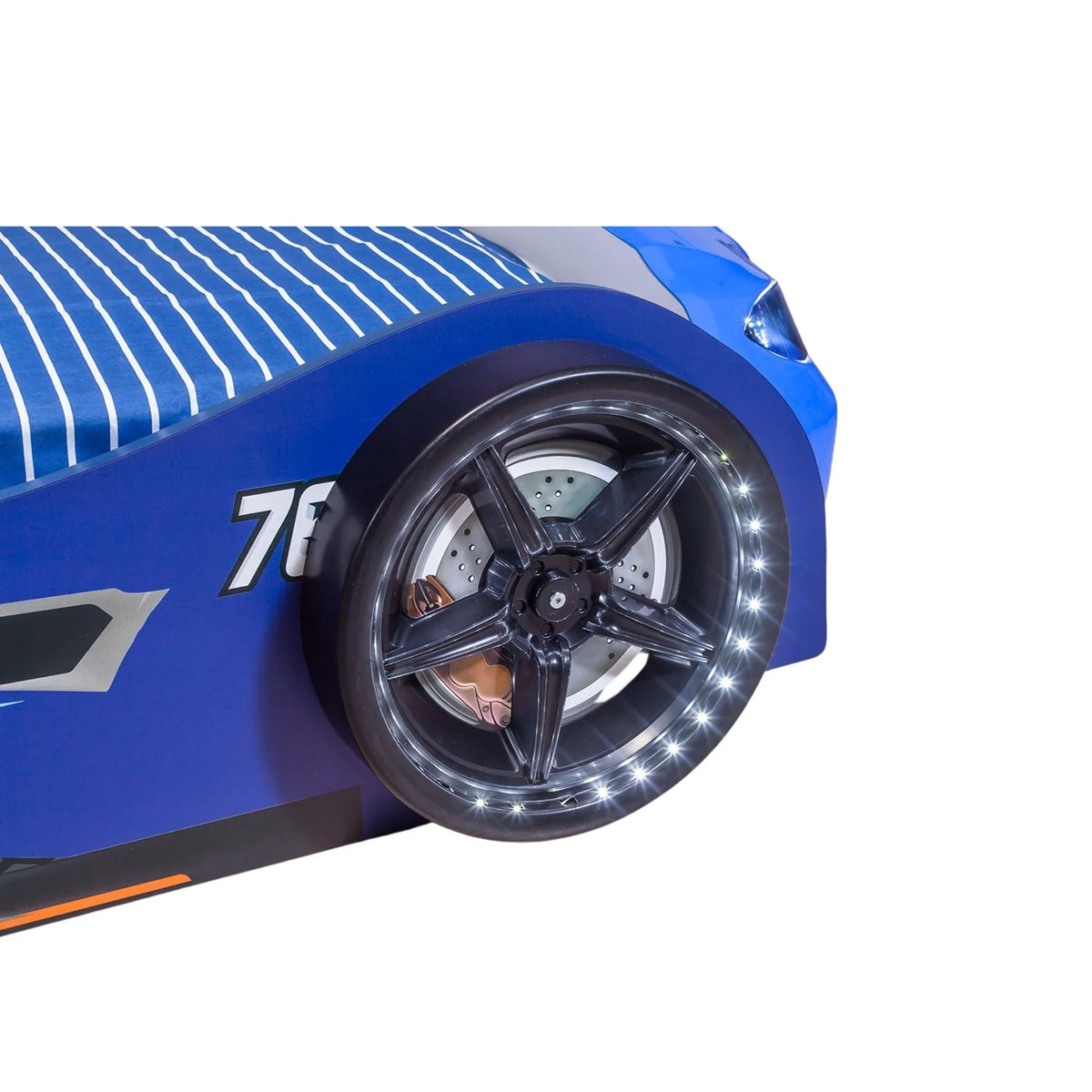 GTX Twin Size Race Car Bed: Immersive LED Illumination & Interactive Racing Sound FX