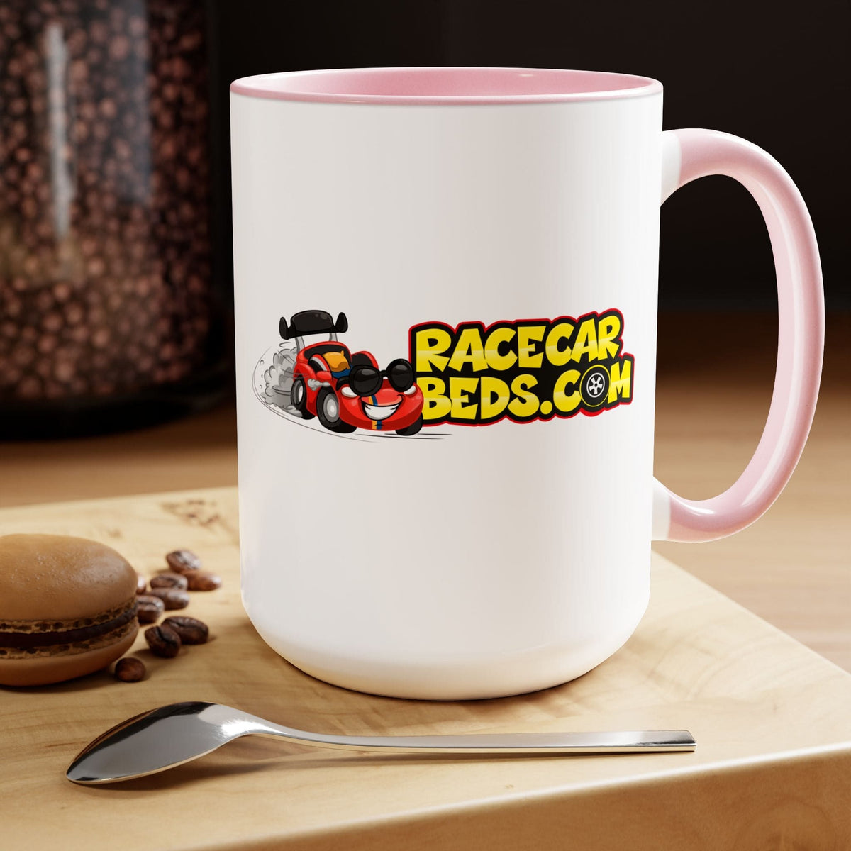 Race Car Beds Two-Tone Coffee Mug, 15oz
