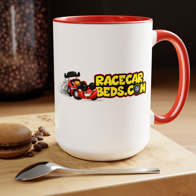 Race Car Beds Two-Tone Coffee Mug, 15oz