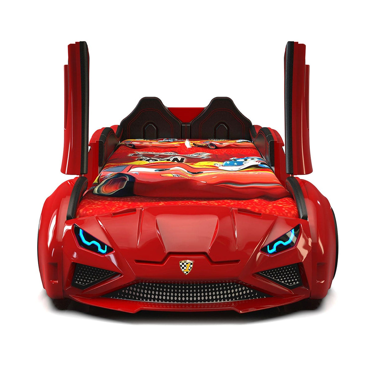 NITRO RX Twin Race Car Bed with LED Lights & Engine Sounds