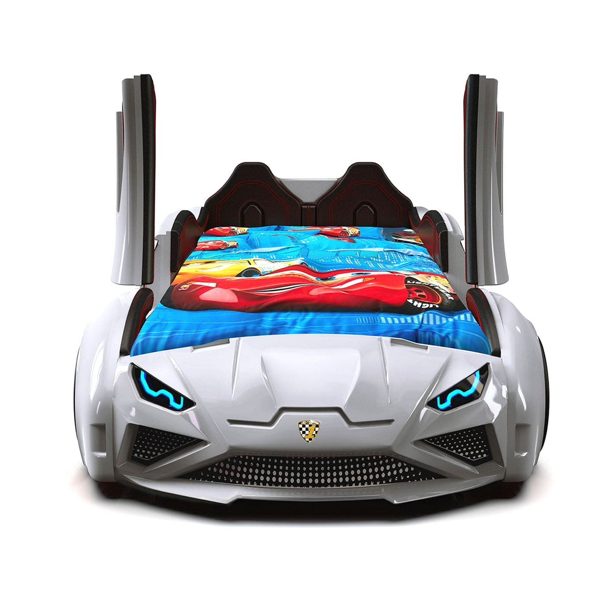 NITRO RX Twin Race Car Bed with LED Lights & Engine Sounds
