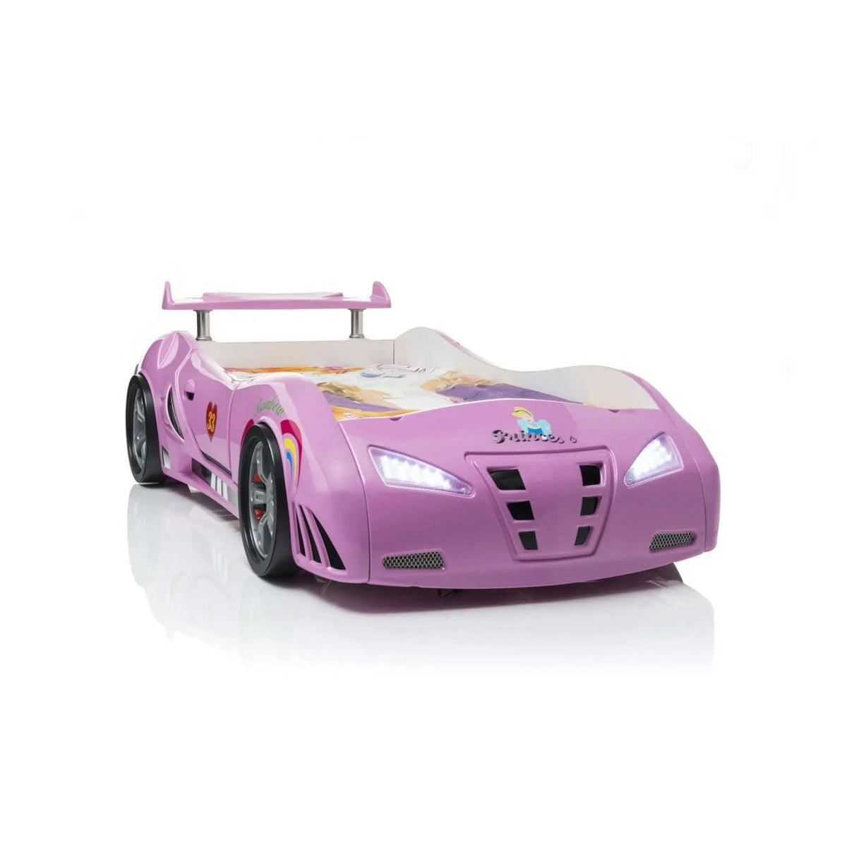 M3 INFINITI Twin Race Car Bed: Interactive Remote-Controlled LED Lights & Racing Sound FX