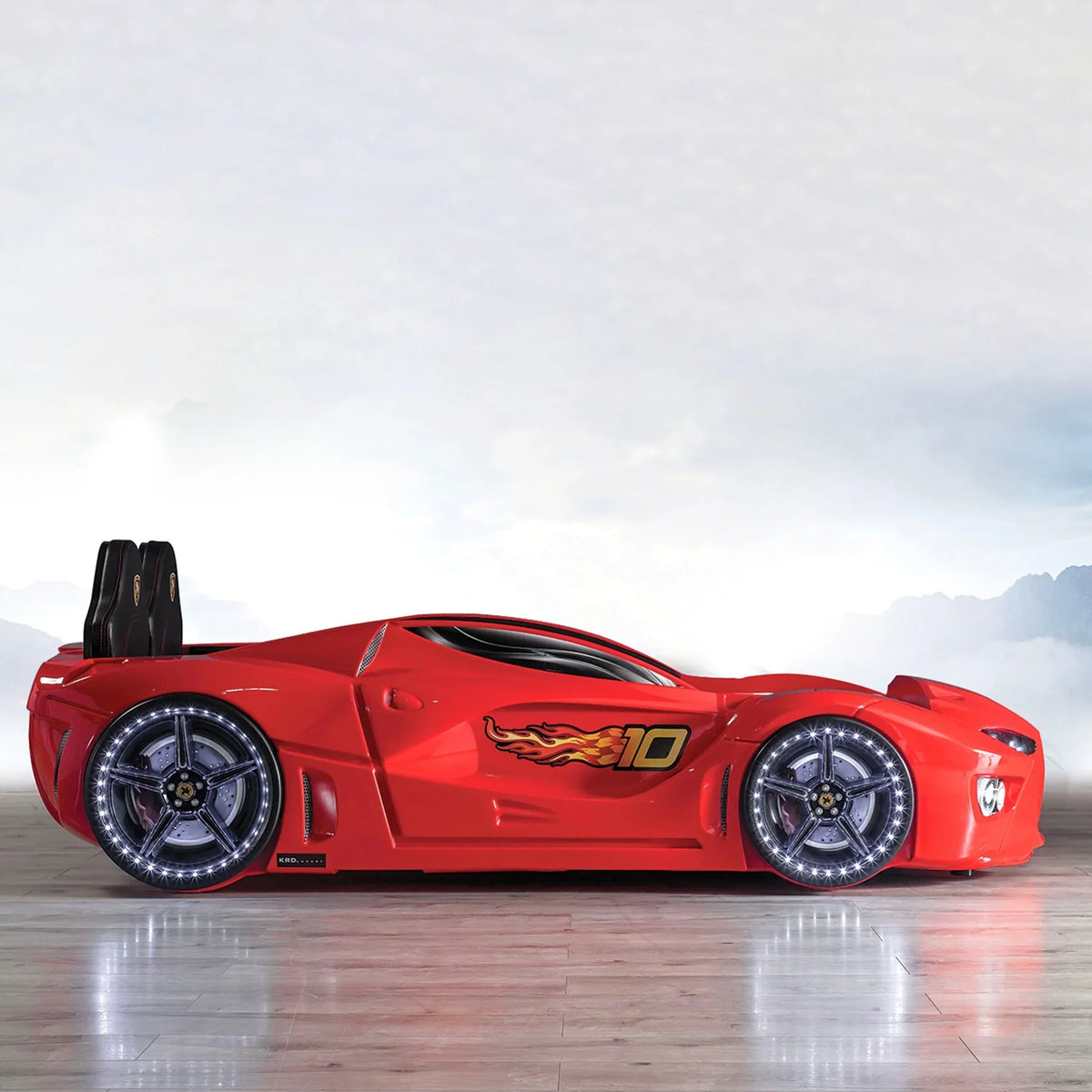 GTXR Super Twin Race Car Bed with LED Lights & Sound Effects Race Car Beds Race Car Beds