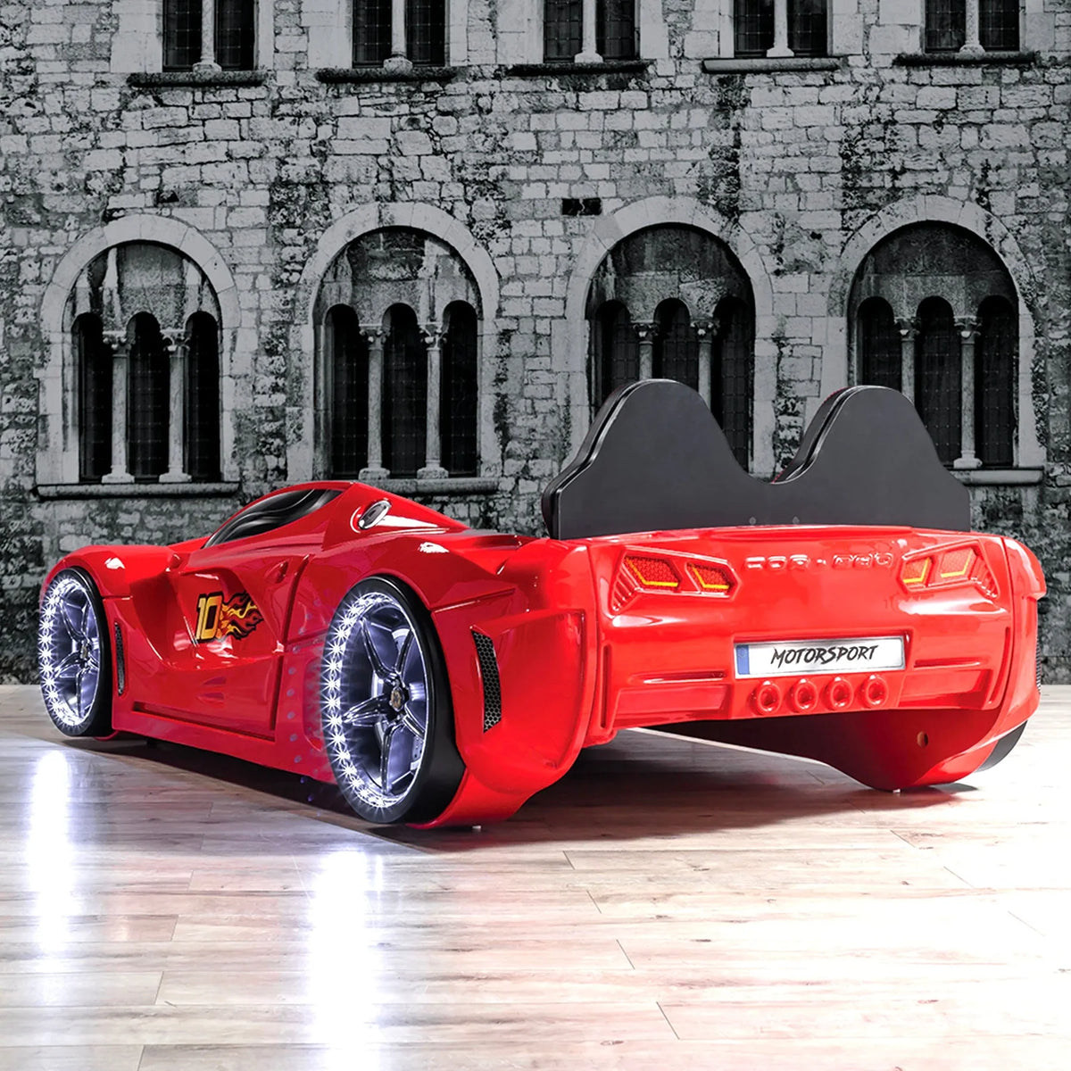 GTXR Super Twin Race Car Bed with LED Lights & Sound Effects Race Car Beds Race Car Beds