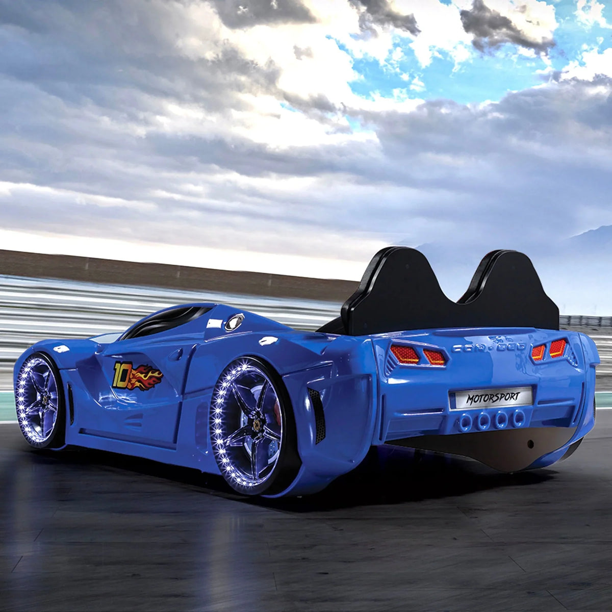 GTXR Super Twin Race Car Bed with LED Lights & Sound Effects Race Car Beds Race Car Beds