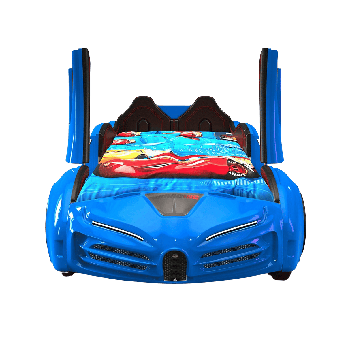 SPEEDY RX Twin Race Car Bed: Interactive LED Lighting & Realistic Engine Sound FX