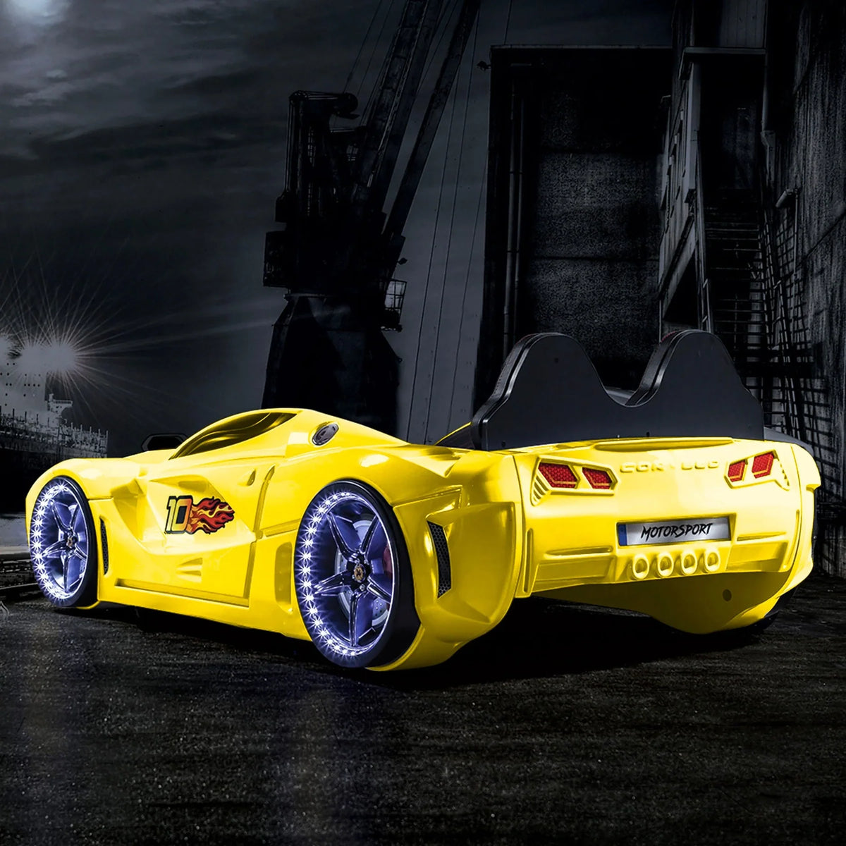 GTXR Super Twin Race Car Bed with LED Lights & Sound Effects Race Car Beds Race Car Beds