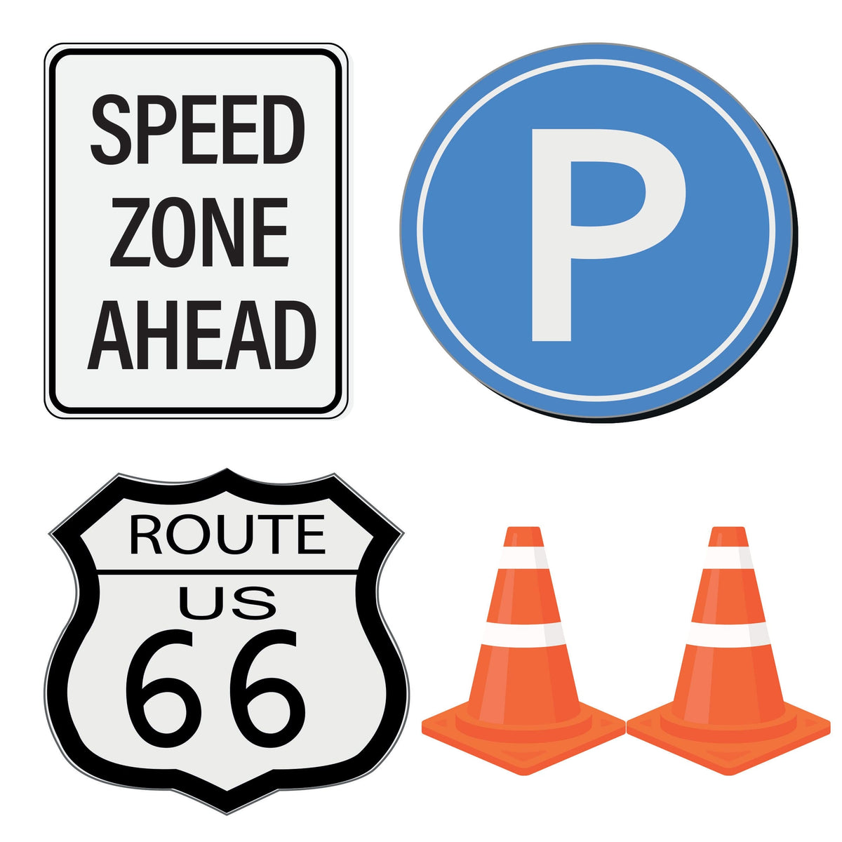 Race Track Wall Decal Set with Height Chart