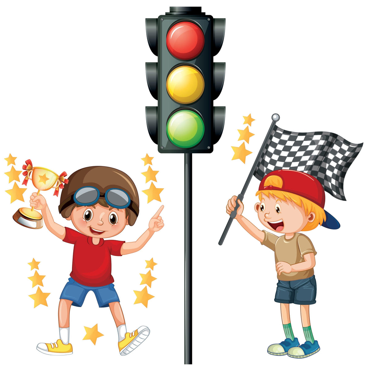Race Track Wall Decal Set with Height Chart
