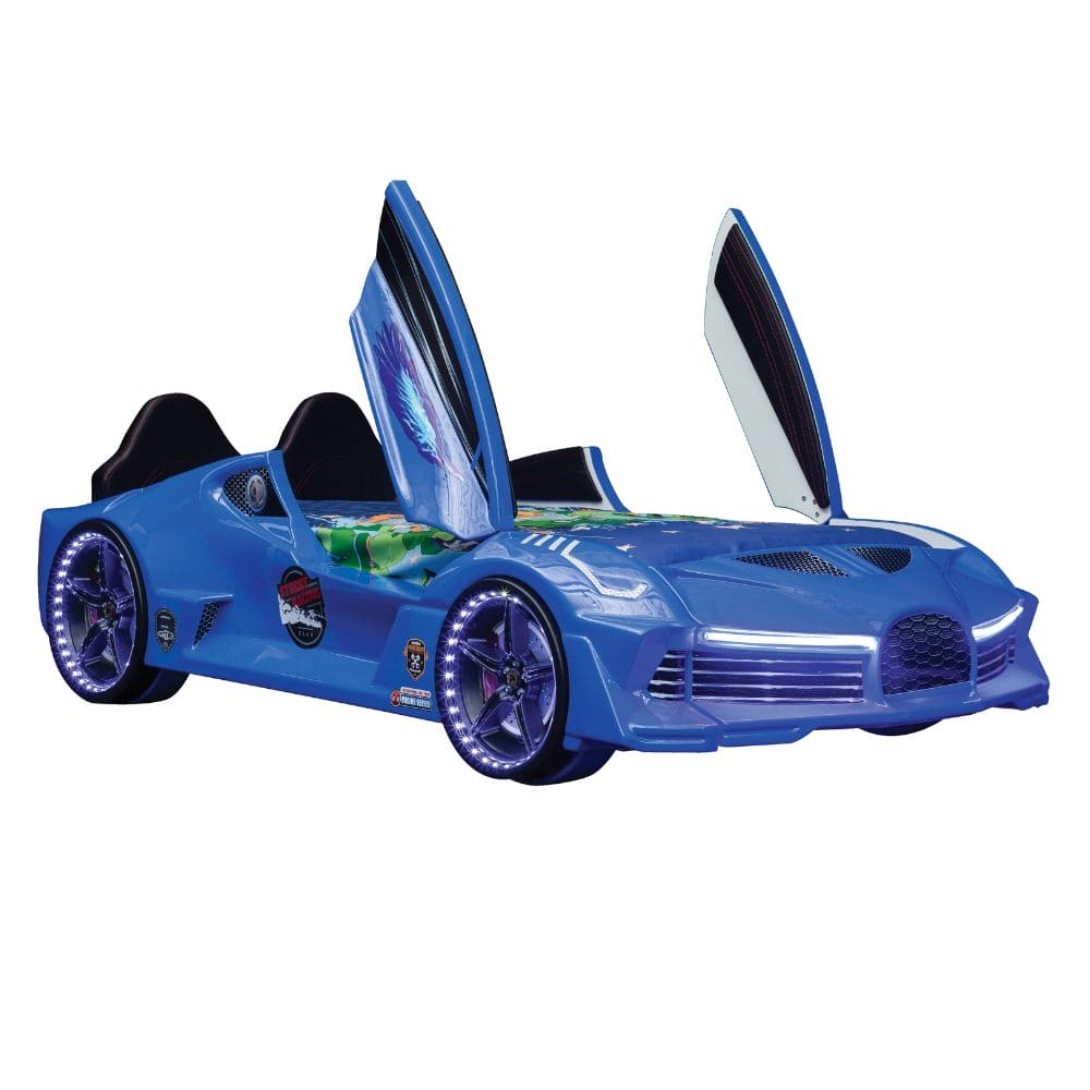 AERO EXTREME Twin Race Car Bed: Performance LED Lighting & Immersive Sound Technology