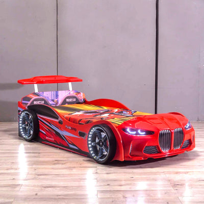 GTX Twin Race Car Bed with LED Lights & Sound FX