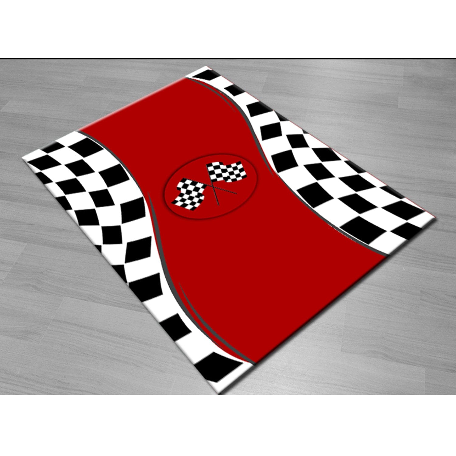 RACE FLAG Bedroom Carpet Rug, 4.5' x 6.25'
