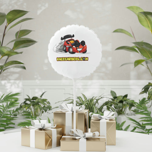 Race Car Beds Round Shaped Party Balloon, 11"