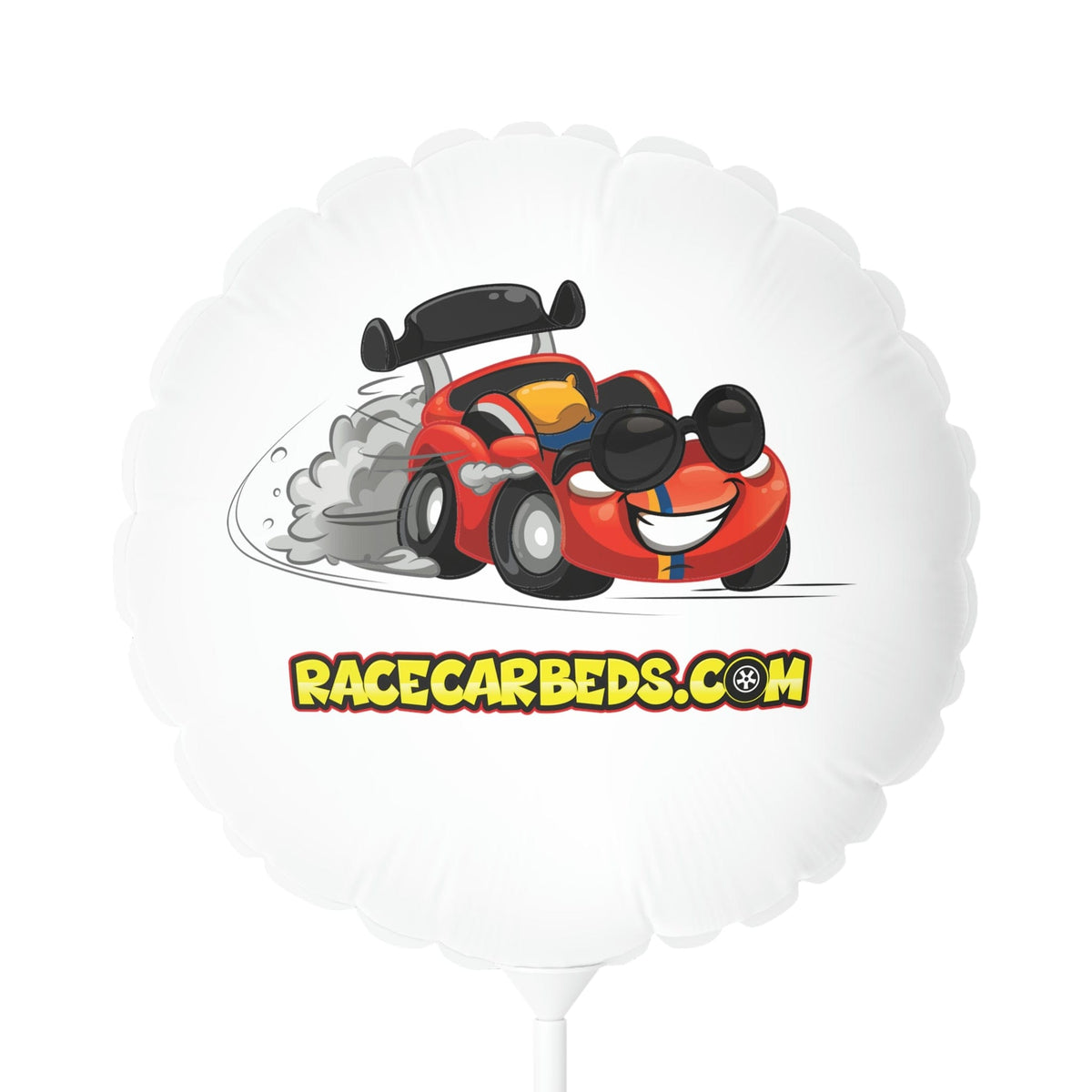 Race Car Beds Round Shaped Party Balloon, 11"