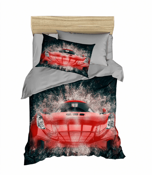 Bed Duvet Cover Set Hidden Race Car Beds RED FERRARI  