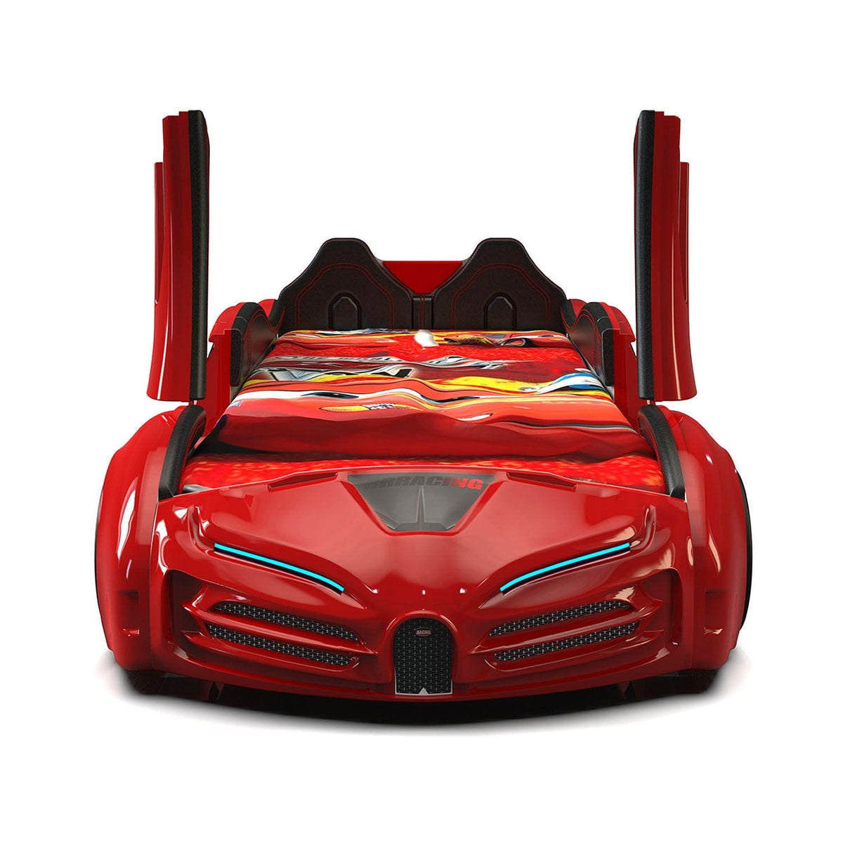 SPEEDY RX Twin Race Car Bed: Interactive LED Lighting & Realistic Engine Sound FX