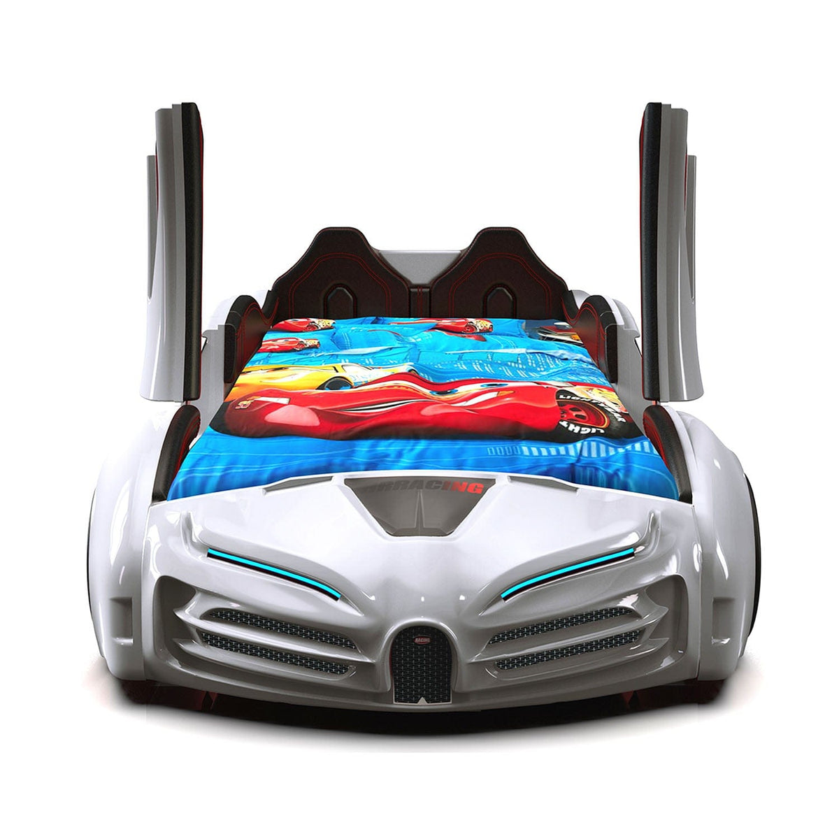 SPEEDY RX Twin Race Car Bed: Interactive LED Lighting & Realistic Engine Sound FX
