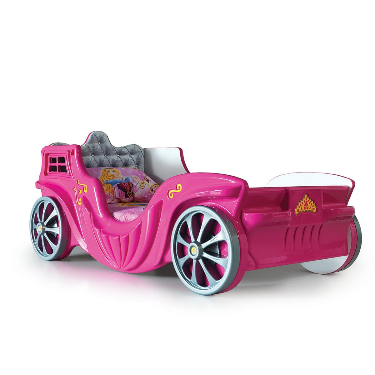 Princess Carriage Bed for Girls | LED Lights & Sound Effects